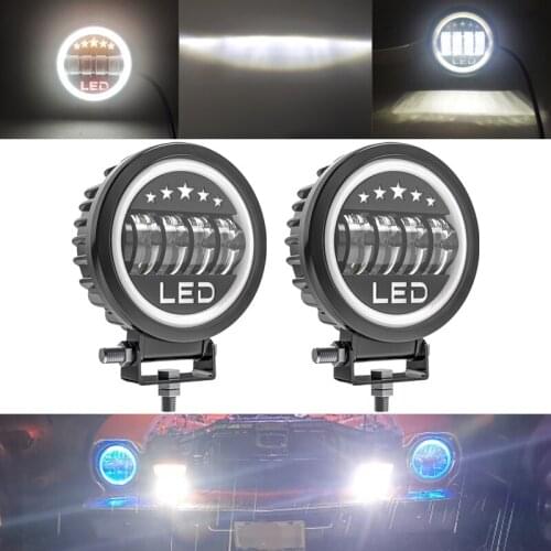 1/2/4/Pcs Led Fog Lights Spotlight for Cars Waterproof LED 9V-30V 6000K Lamp Car SUV Truck Driving 40W Square Bright Work Light