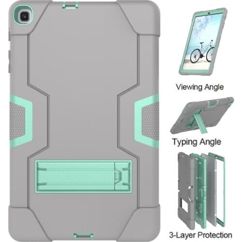 Heavy Armor Shochproof Case For Samsung Tab A10.1 T510 T515 2019 Case Rugged Duty Silicone Tablet Stand Protective Case