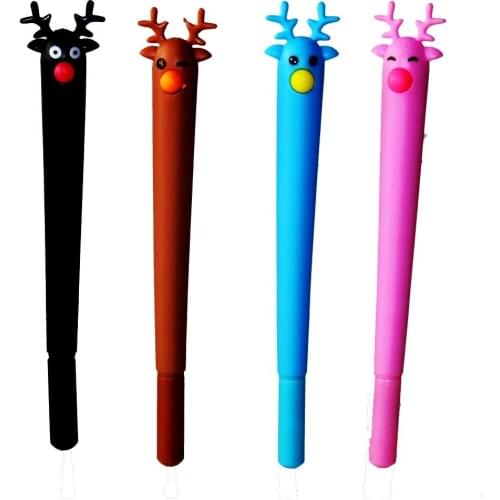 Creative Stationery Cute Affordable Deer Gel Pen Learning Christmas Olk Pen Refill Pen Office For School 2020