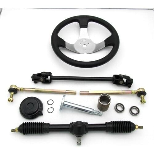 Chinese Go Kart ATV 300mm Steering Wheel 440mm Steering Gear Shaft Steering rod