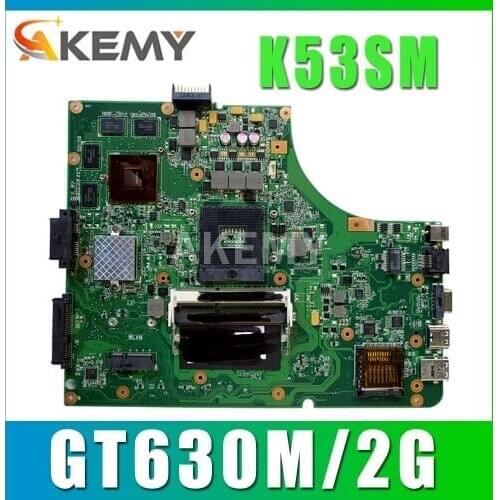 SAMXINNO New K53SM mainboard For ASUS K53SC X53S K53SV K53SJ P53SJ K53S laptop motherboard W/ GT630M/2GB GPU