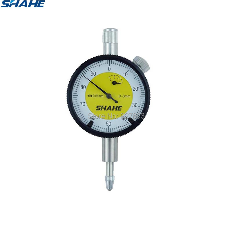 Shahe 0-3 mm dial indicator precision measurement tools MINI metric dial indicator gauge dial gauge