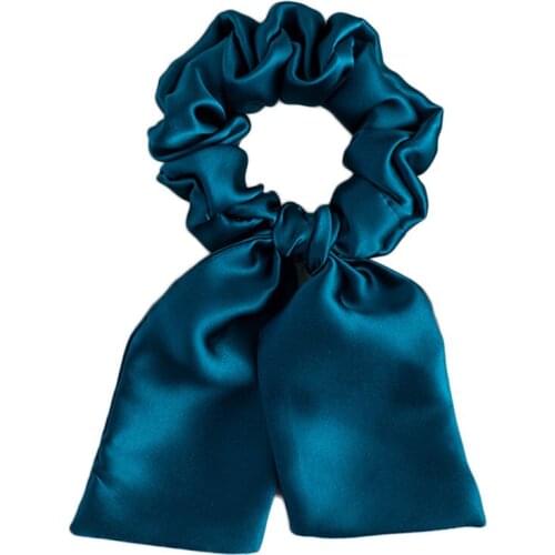 Silk Pastel Holder Scrunchies Strap New Elastic Hair Bands Vintage Women Girls Hair Ties Ponytail Accessorie Solid Color