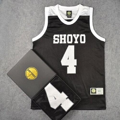 BG basketball jerseys SHOYO 5 HANAGATA jersey Outdoor sportswear training Hip-hop culture black