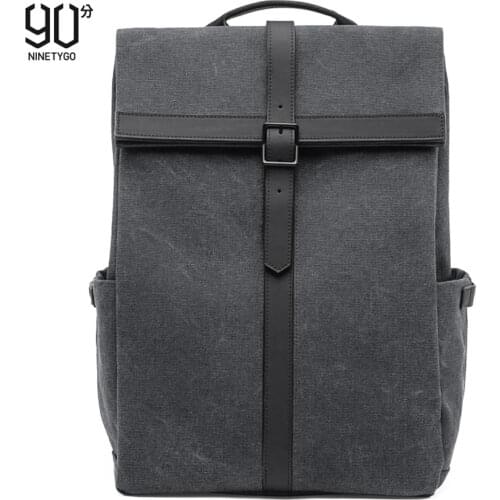 Original 90 Fun Waterproof Oxford Cloth Leisure Backpack Student School Bag Buckle Design Casual Travel 15.6 inches Laptop Bag