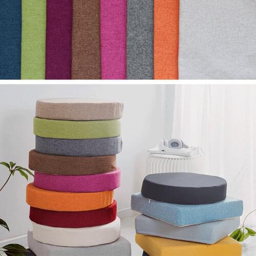 Thicken Cushions Seat Chair Pad Cotton Linen Sofa Cushion Round Square Bedroom Dining Non-slip Chairs Stool Butt Pads