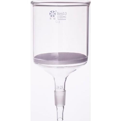Bush funnel with stopper,Capacity 600ml,Joint 24/29,Sand board funnel,specifications