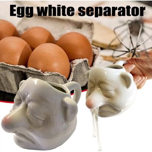 Funny nose ceramic yolk white separator baking liquid separation Kitchen Tool Egg eggshell separator Divider для кухни