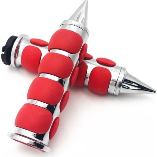 Aftermarket motor parts Motorcycle Black Red 1" 25mm Handlebar Grips Fit For Harley V-Rod Night Street V Rod Kawasaki Nomad 1500