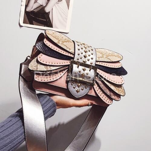 Designer Womens 2019 Fashion New Handbag High quality PU Leather Women Tote bag Rivet Shoulder Chain Messenger