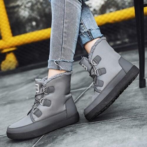 2021 Women Boots High Quality Keep Warm Mid-Calf Snow Boots Female Lace-up Comfortable Ladies Boots Platform Thigh High Shoes