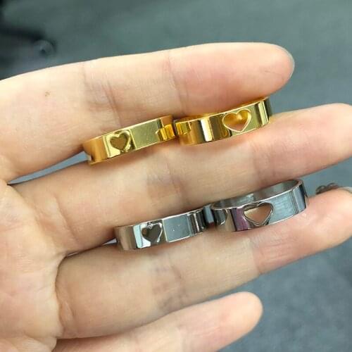 Vintage 2021 Trend Rings for Women Heart Shaped Jewelry Sets Female Aesthetic Gold Finger Ring Set Stainless Steel Accessories