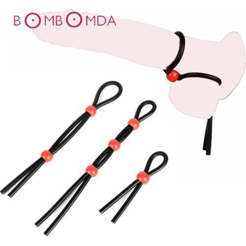 Adjustable Penis Ring Scrotum Bondage Rope Sex Toys for Men Ejaculation Delay Cock Scrotal Bondage Ring Male Lasting Cock Ring