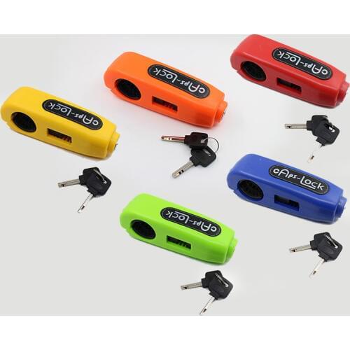 1pcs Motorcycle Handlebar Lock Universal motorbike Security Lock Protection Brake Throttle Grip Lock Handle Theft colorful lock