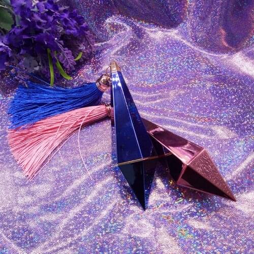 10/20/40pcs 12.1mm Rose Gold/Navy Blue Octagonal Lipstick Tube With Tassels Empty DIY Cosmetic Lip Rouge/Balm/Gloss Container