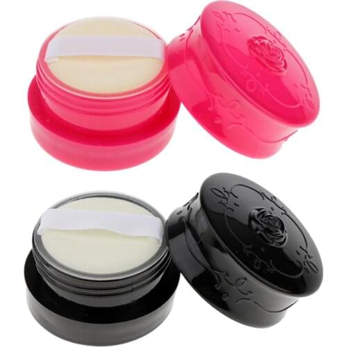 2 Colors Travel Empty Makeup Loose Powder Container Case with Puff Sifter Makeup Tools Accessories