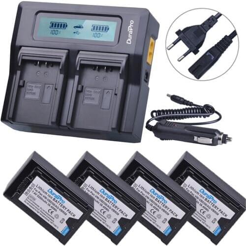 4Pc 5200mAH VW-VBD58 VBD29 VBD58 VBD78 AG-VBR59 Battery+LCD Quick Charger for Panasonic AJ-HPX260MC,HPX265MC,PX270,PX285MC,PX298