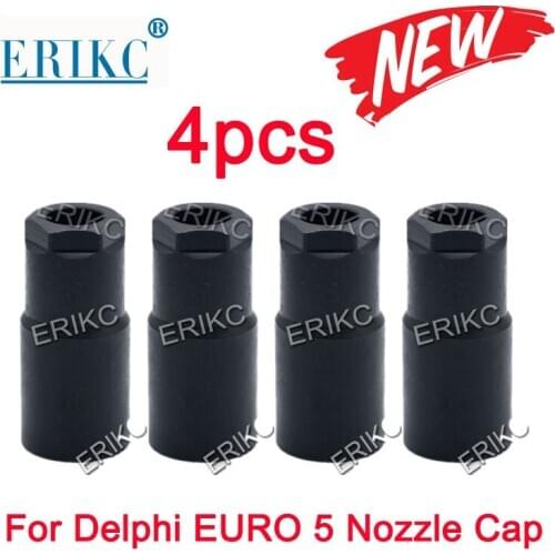 4pcs For Delphi EURO 5 Nozzle Cap Nut Assy E1023007 Fuel Common Rail Injector Nozzle Cap Solenoid Nut, Pump Injector Nozzle Cup
