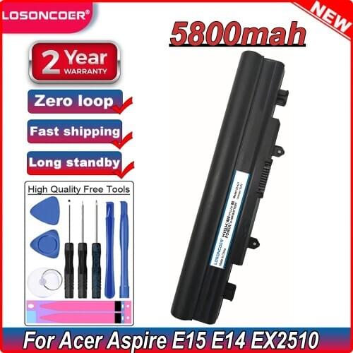 5800mAh AL14A32 Laptop Battery For Acer Aspire E15 E14 Touch E5-421 E5-572G For EXTENSA EX2509 2510G EX2510 E5-572 V3-472 V3-572