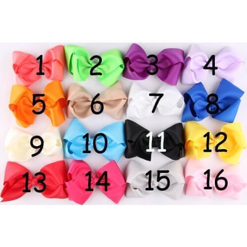 60 pcs/lot, 4.7" Large Ribbon Bow Hair Clips , Girls hair Bow on Alligator Clips