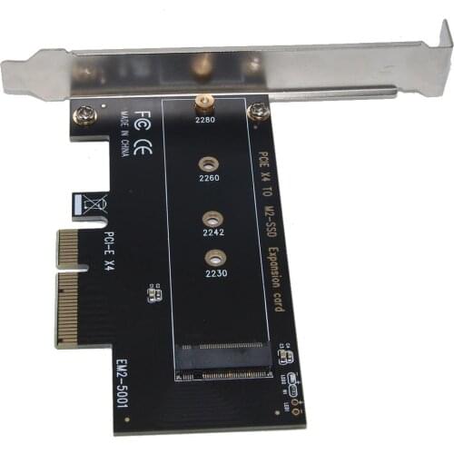 M.2 NVMe SSD TO PCIE 3.0 X1 4X adapter M Key interface card Support PCI Express 3.0 2230 2242 2260 2280 Size m.2 NVME SSD