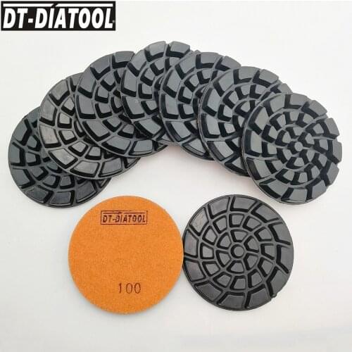 DT-DIATOOL 9pcs/set Diamond Resin Bond Concrete Polishing Pads Floor Renew Pads For concrete cement terrazzo Grinding Discs