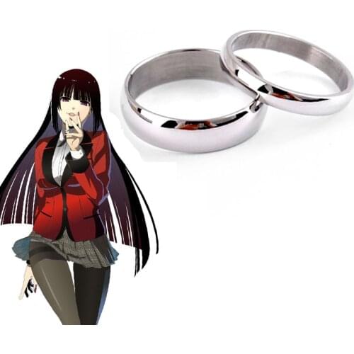 Anime Kakegurui Jabami Yumeko Cosplay Ring Props Compulsive Gambler Metal Man Woman Rings Accessories