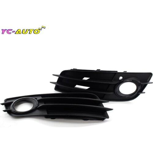 Car Left Right Front Grille Fog Light Grille Lamp Cover HONEYCOMB For Audi A4 B8 S-Lines S4 2008 2009 2010 2011 2012 car-styling