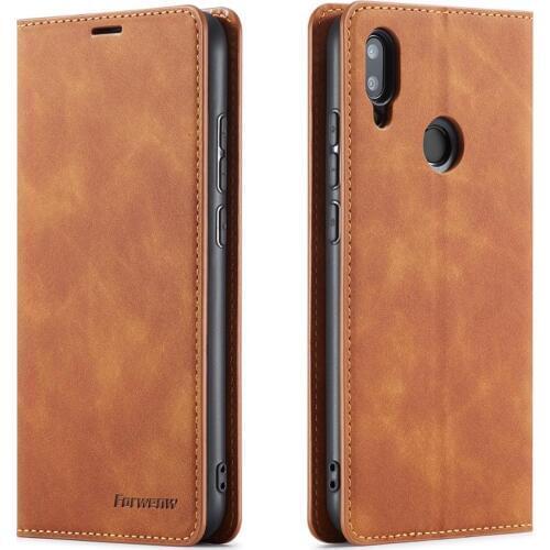 Retro Soft PU Leather Card Pocket Photo Frame Wallet Case for Redmi Note 7 / Note 7 Pro Cases Kickstand Magnetic Flip Case