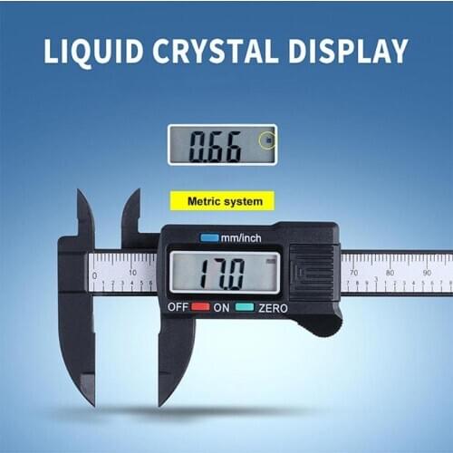 100mm LCD Digital Electronic Carbon Fiber Vernier Caliper Gauge Micrometer High Precision Electronic Vernier Caliper