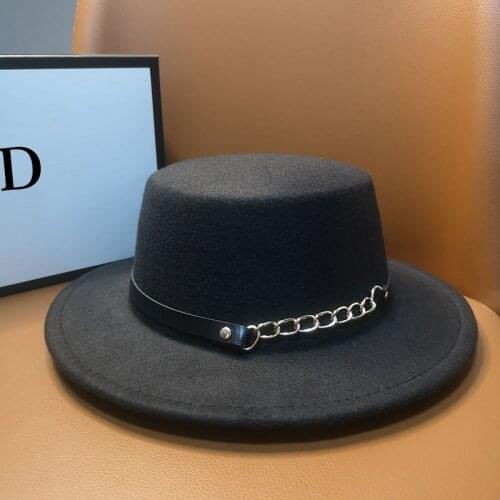 HT221 Winter Autumn Imitation Women Men Ladies Fedoras Top Jazz Hat European American Round Caps Bowler Hats