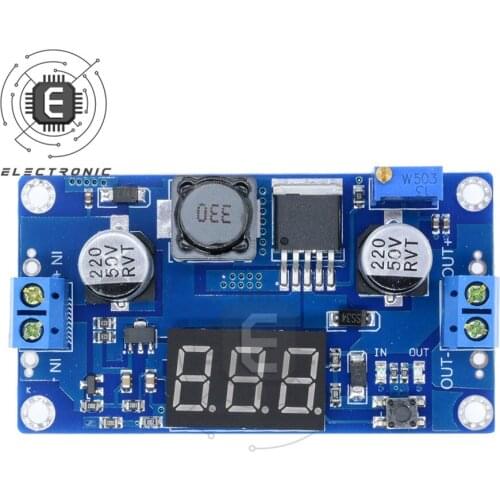 HW-128 XL6009 DC-DC Adjustable Boost Module Digital Display Booster Board 4.5-32V to 5-35V Red Display