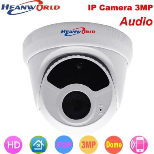 Heanworld HD IP Camera 3MP 5MP Mini Dome camera indoor with mic sound Night Vision Security CCTV webcam ip cam P2P ONVIF H.265