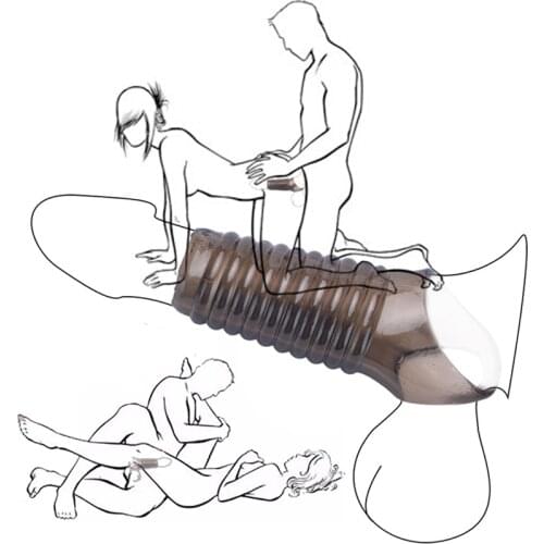 Penis Rings Chastity Sleeve Reusable Cock Ring Penis Enlargement Delay Ejaculation Adult Game Sex Toy For Men Gags & Muzzles