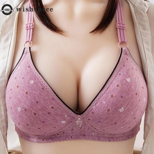Together Big Yards and Comfortable and Sexy Charm No Rims Bra Vice Milk BoMo Cup Big Chest Small the Elderly Ladies Bra Cover