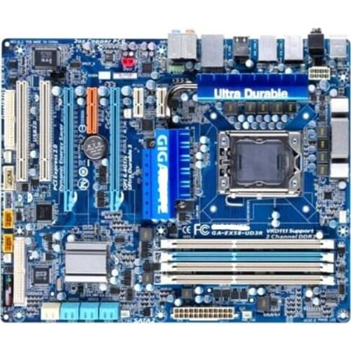 GIGABYTE GA-EX58-UD3R X58 original All solid state motherboard EX58-UD3R LGA 1366 DDR3 mainboard