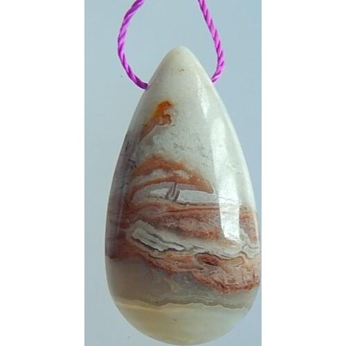 Fashion,Crazy lace agate,Gemstone pendant bead,15x30x7mm,4.95g
