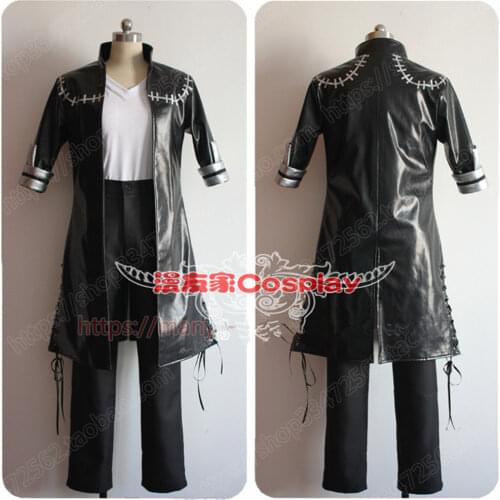 My Hero Academia Boku No 3rd Season DABI Black Outfit Leather Trench Cosplay Costume Full Set