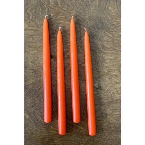Mysterious Home 4 Pcs Set Orange Candlestick Candle