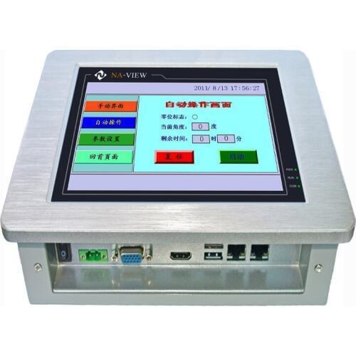 Rugged wall mount 8.4 Inch LCD display Fanless touch screen Industrial Panel PC