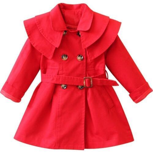 New fashion kids winter coat lapel Autumn kids jacket fashion baby coat baby girl jacket for 2-7Y Kids Christmas Coat