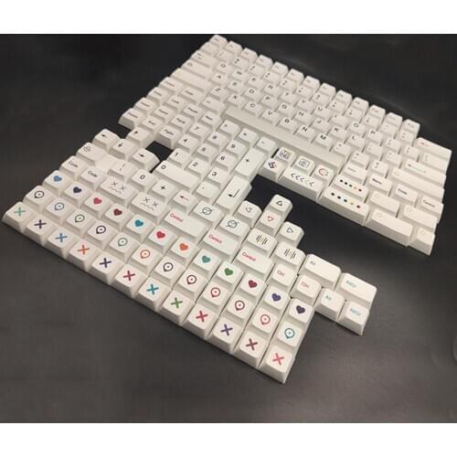Sample Colour Pencil Design White Keycaps For Cherry Mx Switch Mechanical Gaming Keyboard Sublimation PBT Keycaps XDA Profile
