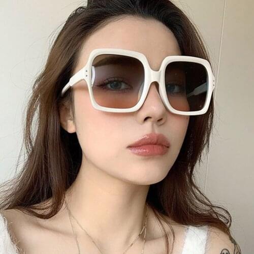 Vintage Oversize Square Sunglasses Women Luxury Brand Big Frame Women Sun Glasses Black Fashion Gradient Female Glasses Oculos