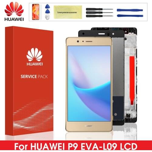 5.2'' Original LCD For Huawei P9 LCD EVA-L09 L19 L29 LCD Display With Touch Screen Digitizer Assembly Replacment with frame