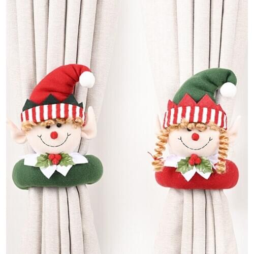 Christmas Elf Curtain Buckle Creative Doll Curtain Tie Rope Doll Door Hanging Ornaments 2020 2021 Christmas Decoration