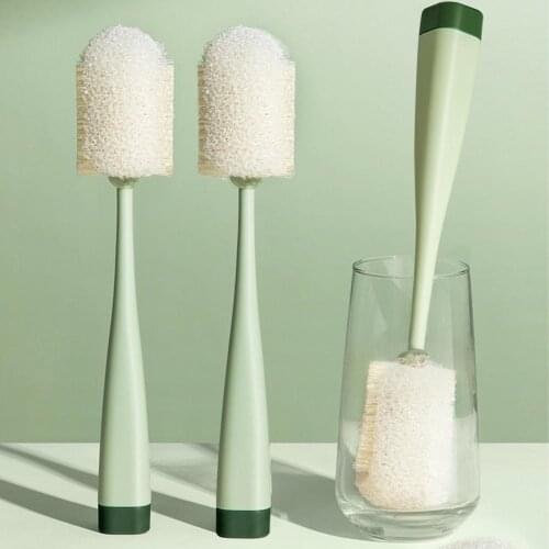 Dishwashing Foam Sponge Brushes Cleaner Soft Baby Glass Bottle Mugs Cups Handle Cleaning Brush Household Kitchen Tool 2021 New