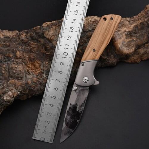 16CM-57HRC Folding Knife 440 Stainless Steel Outdoor Knife Field Survival Tactical Knifes
