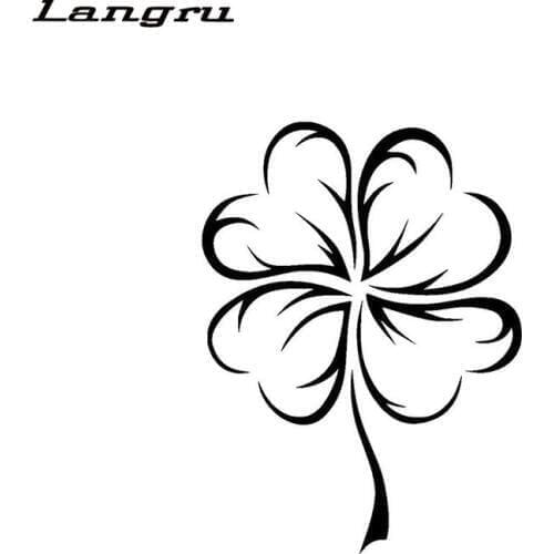 Langru 11.2*15.2CM Lucky Clover Car Stickers Personalized Custom Motorcycle Vinyl Decals Accessories Jdm