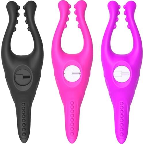 OLO Nipple Clamps Vibrator Sex Toys for Couples Flirting Clitoris Clips BDSM Adult Products Female Breast Stimulator Clip