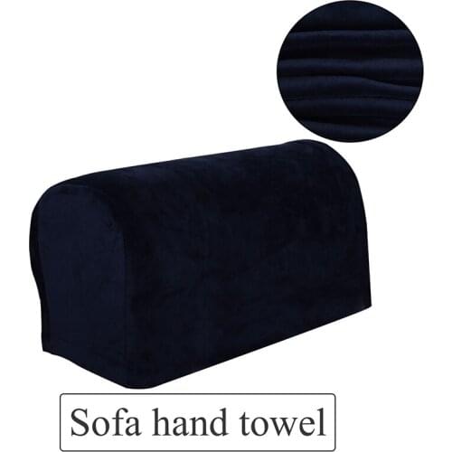 1 Pair Sofa Armrest Cover Velvet Stretch Sofa Armrest Towel Dustproof Pet Kids Furniture Protector Universal Elastic Slipcovers